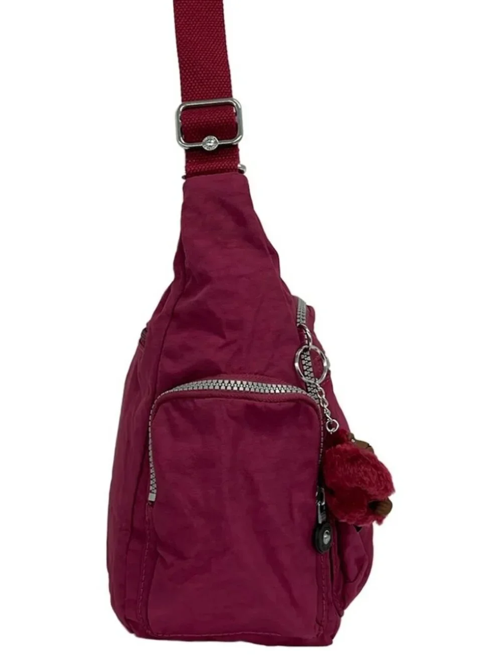Kipling Pink Purple Nylon Shoulder Bag